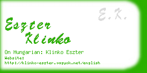 eszter klinko business card